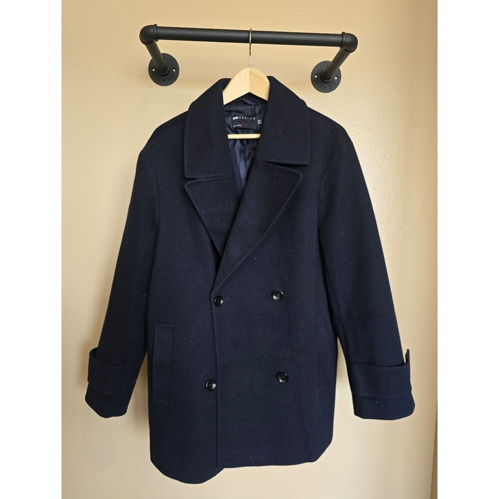 Asos‎ blue pea coat women's size 6